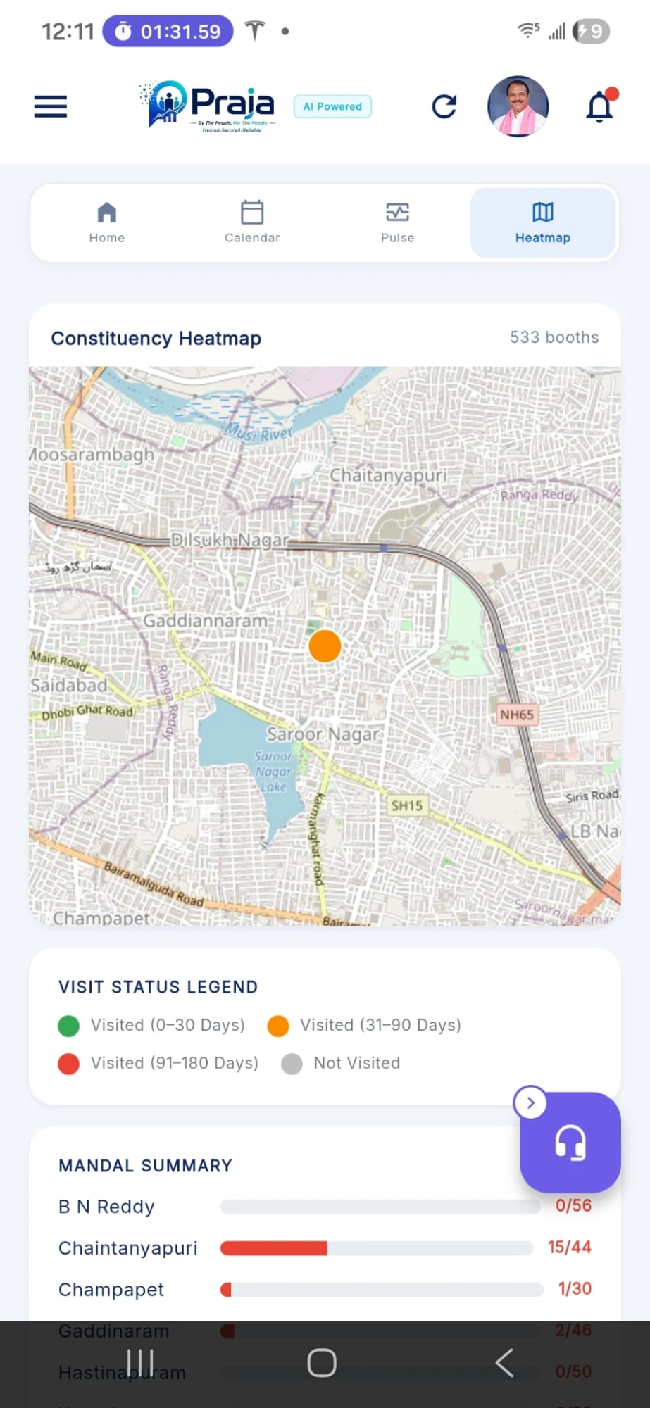 Praja Constituency Heatmap